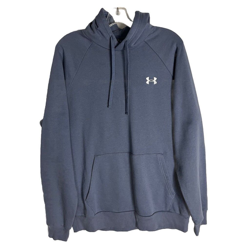 Under Armour Men's Size M Blue Fleece Hoodie Long Sleeve Loose Pullover Hoodie